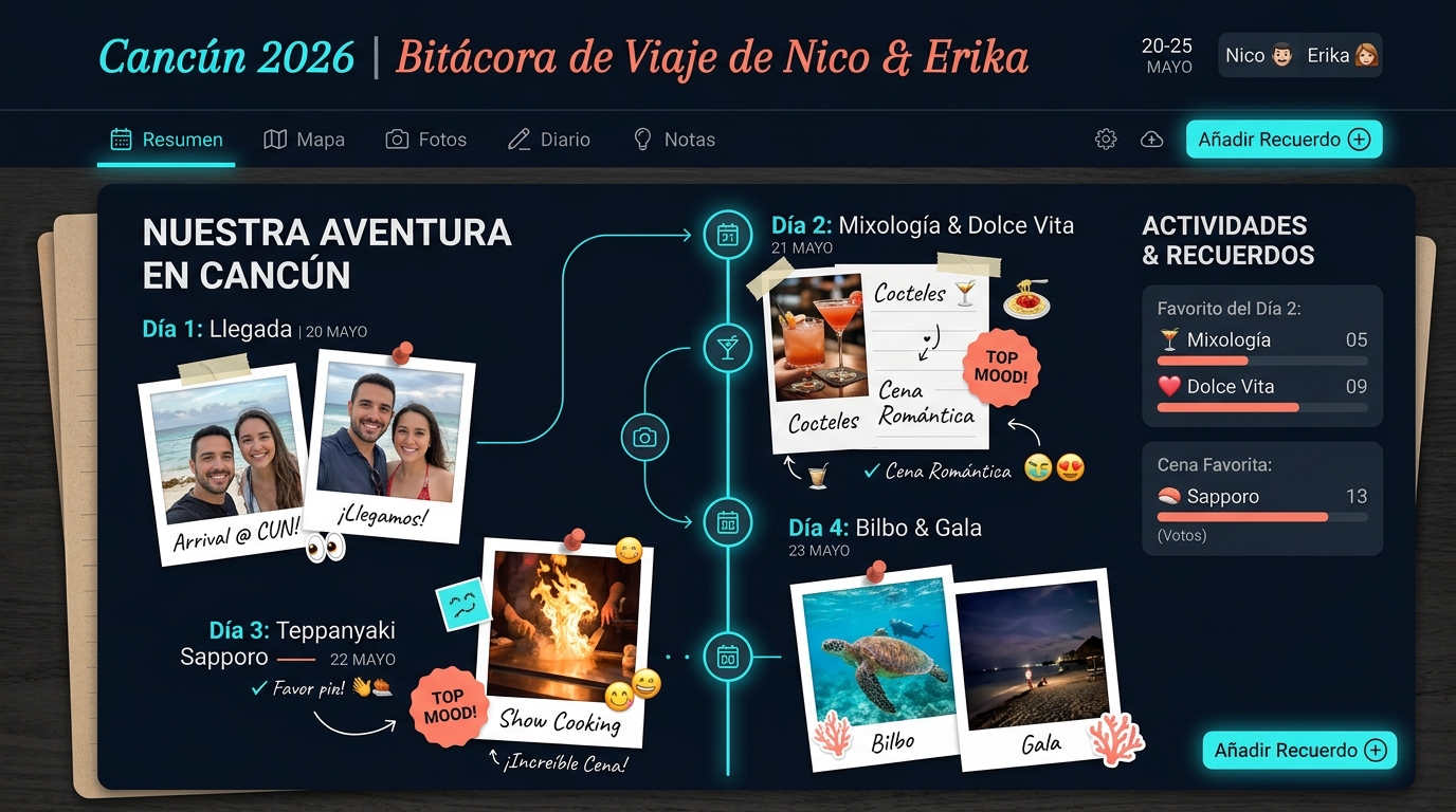 Cancún 2026 | Bitácora de Viaje de Nico & Erika